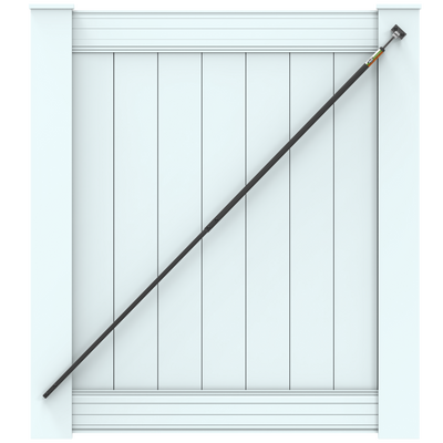 True Latch Black 7' Telescopic Gate Brace for Vinyl Gates