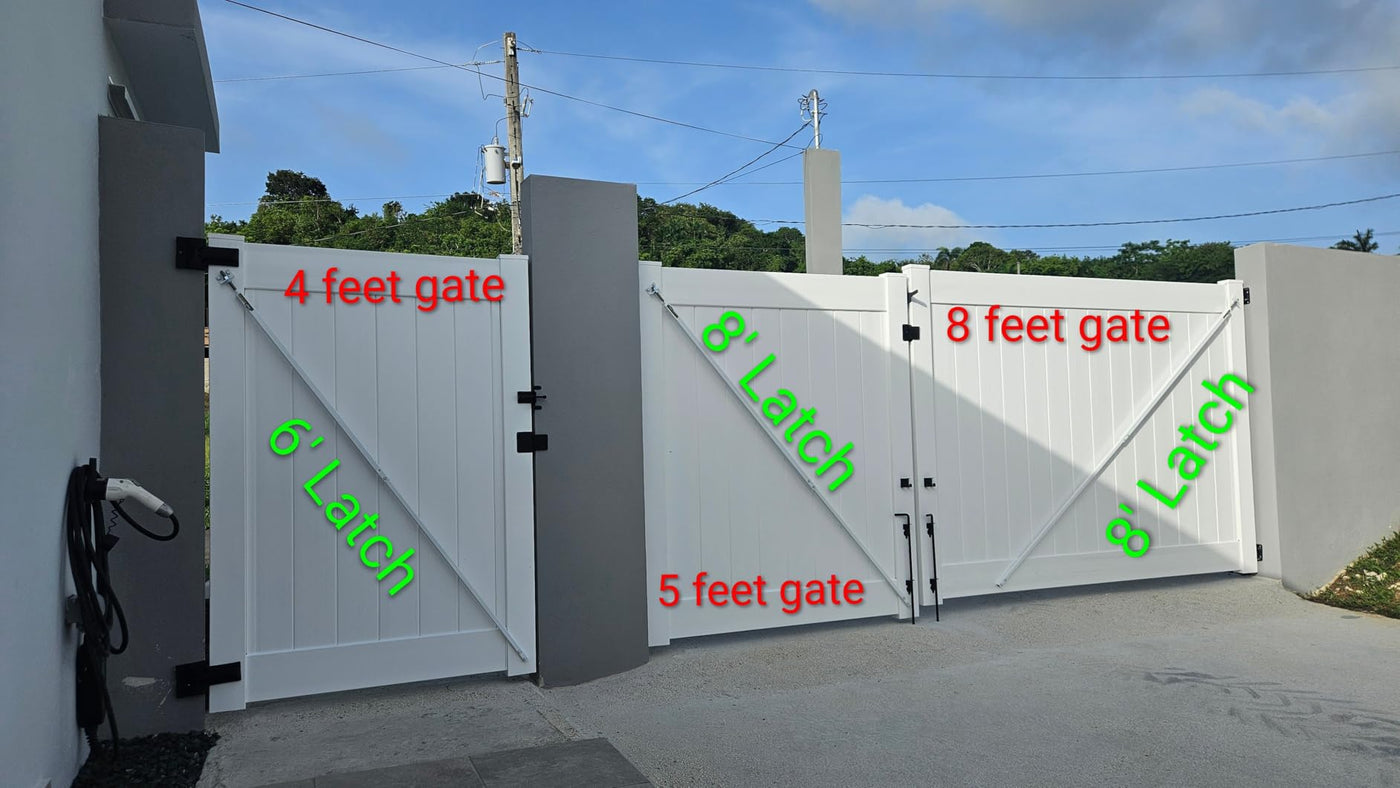 True Latch White 7' Telescopic Gate Brace for Vinyl Gates