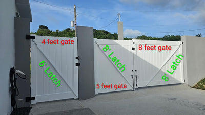 True Latch White 7' Telescopic Gate Brace for Vinyl Gates