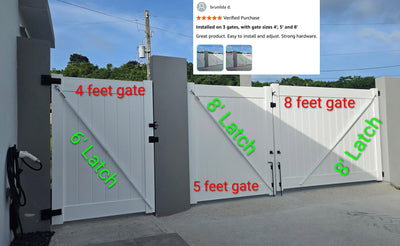 True Latch White 7' Telescopic Gate Brace for Vinyl Gates