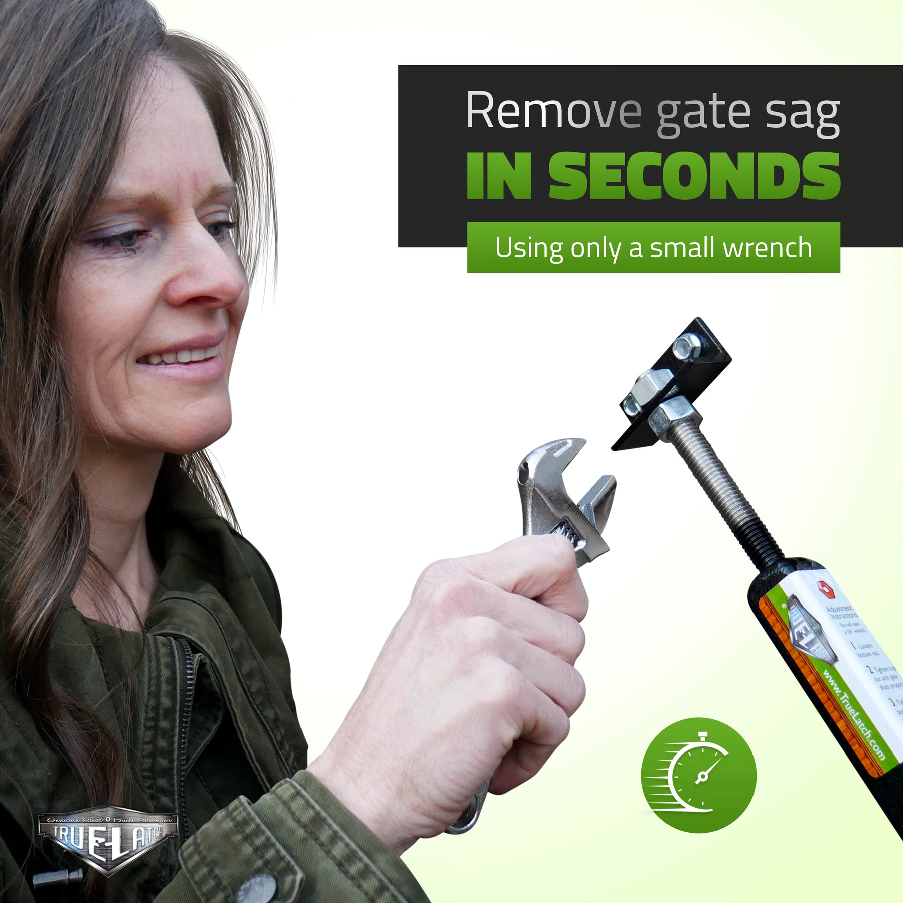 True Latch 9' Telescopic Gate Brace