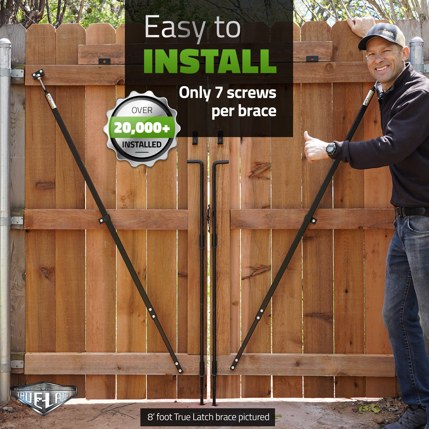 True Latch 7' Telescopic Gate Brace