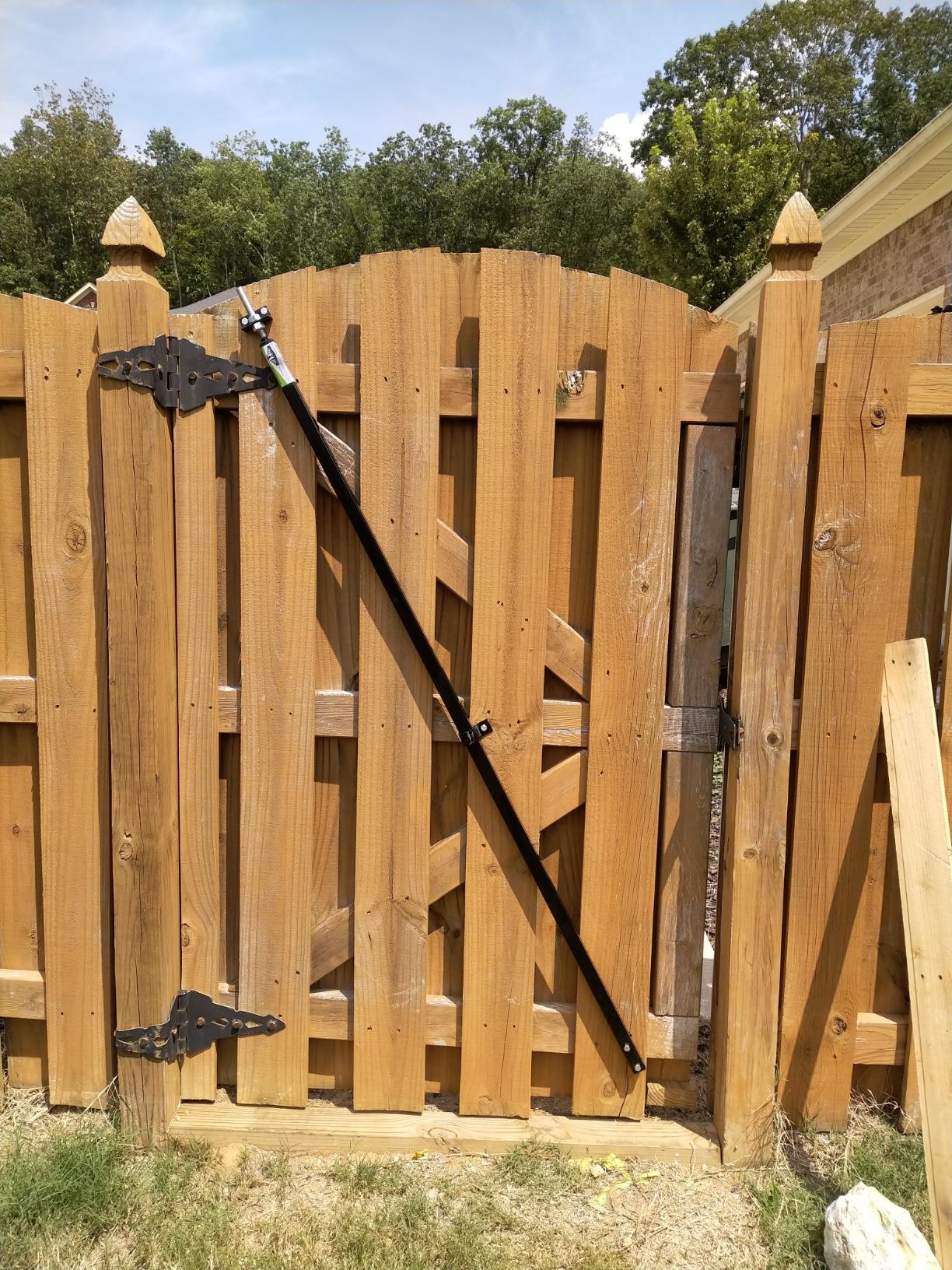 wooden fence gate