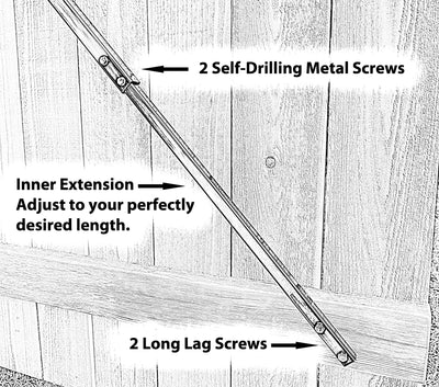 True Latch 10' Telescopic Gate Brace