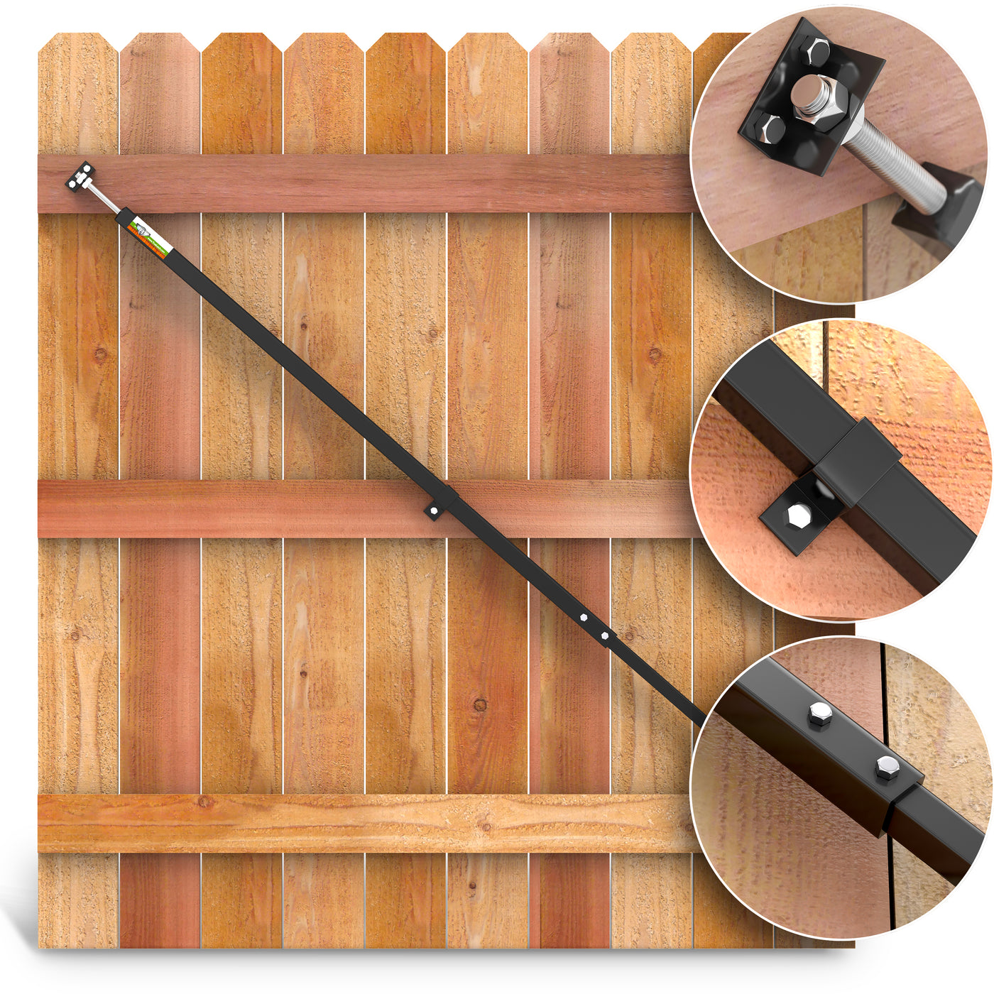 True Latch 8' Telescopic Gate Brace